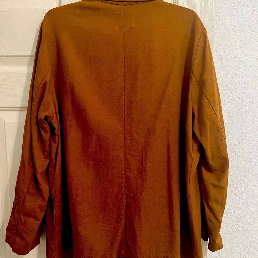 Linen blazer brown